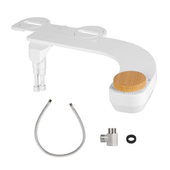 Non-Electric Bidet Attachment with Dual Nozzles and Easy Installation