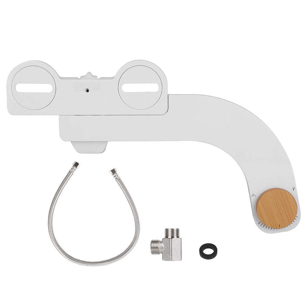 Non-Electric Bidet Attachment with Dual Nozzles and Easy Installation