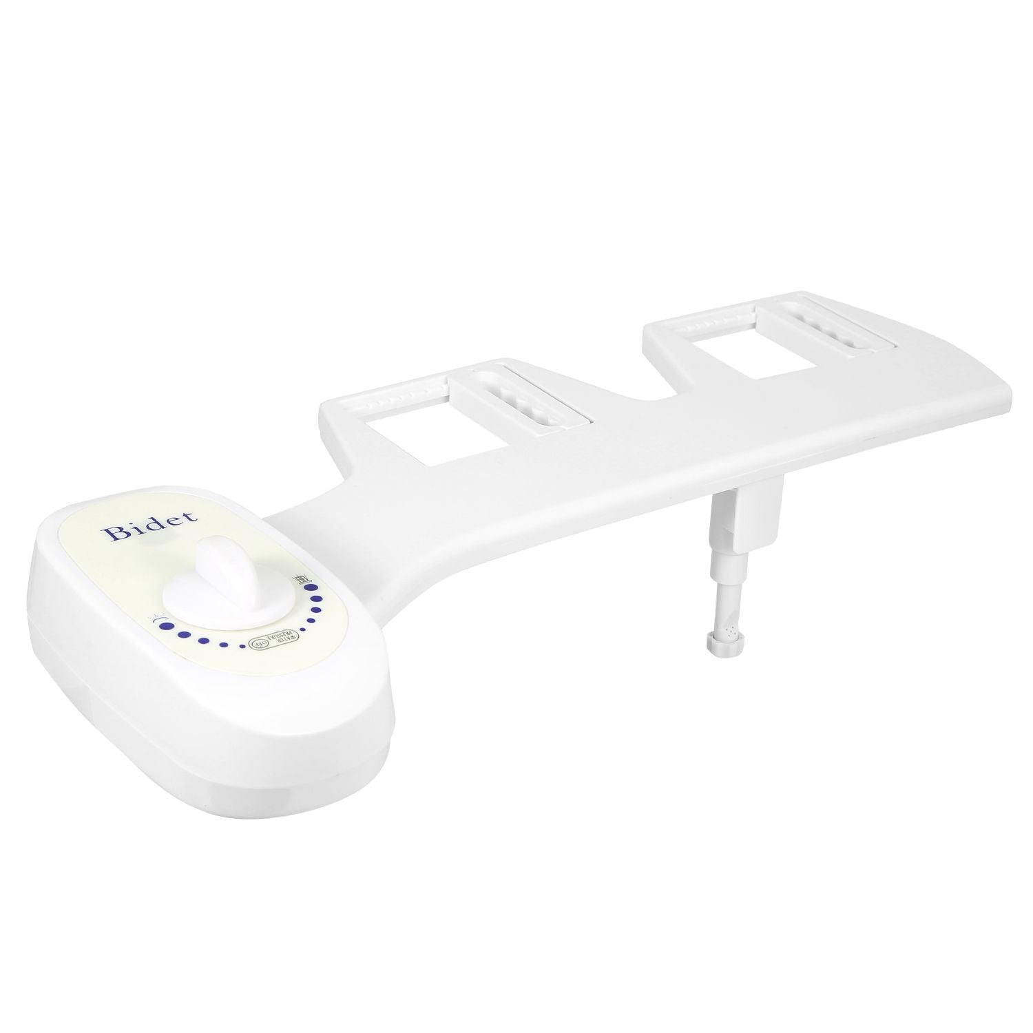 Mechanical Bidet Attachment with Self-Cleaning Nozzle