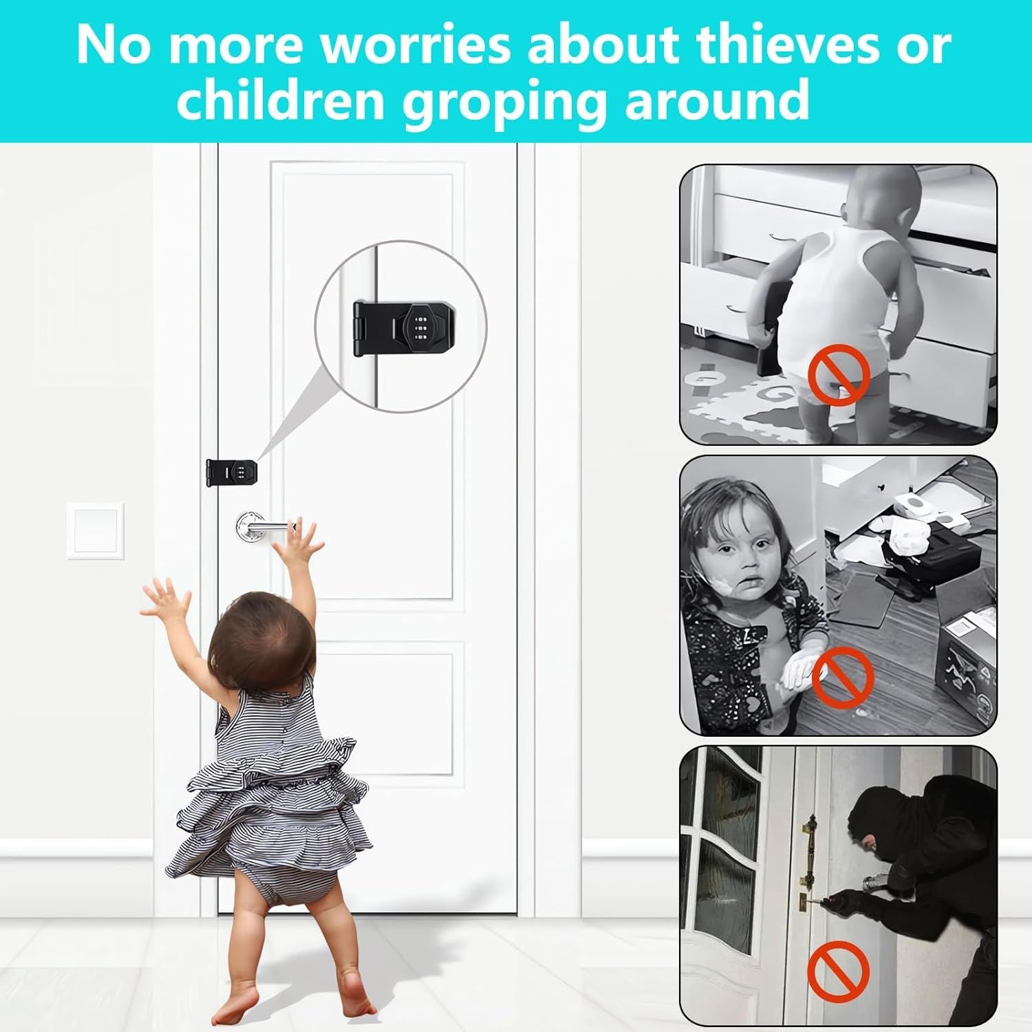 Keyless Combination Bifold Door Lock with Password Code