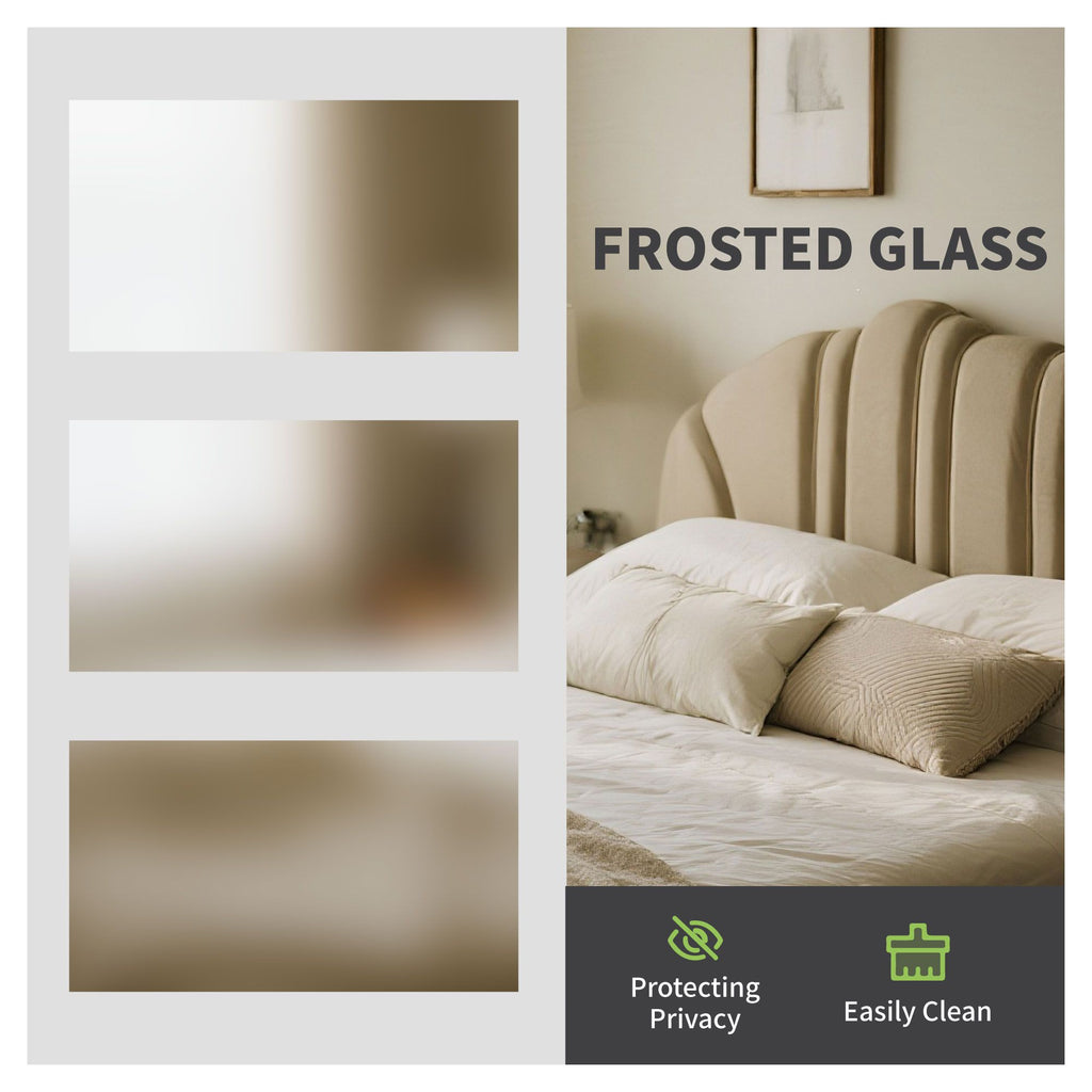 Modern Bifold Door with Frosted Panels
