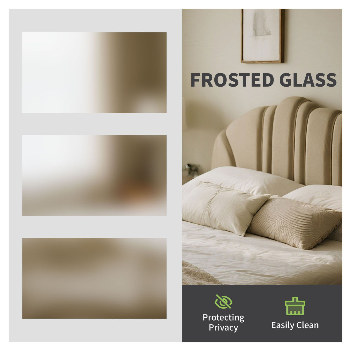 Modern Bifold Door with Frosted Panels