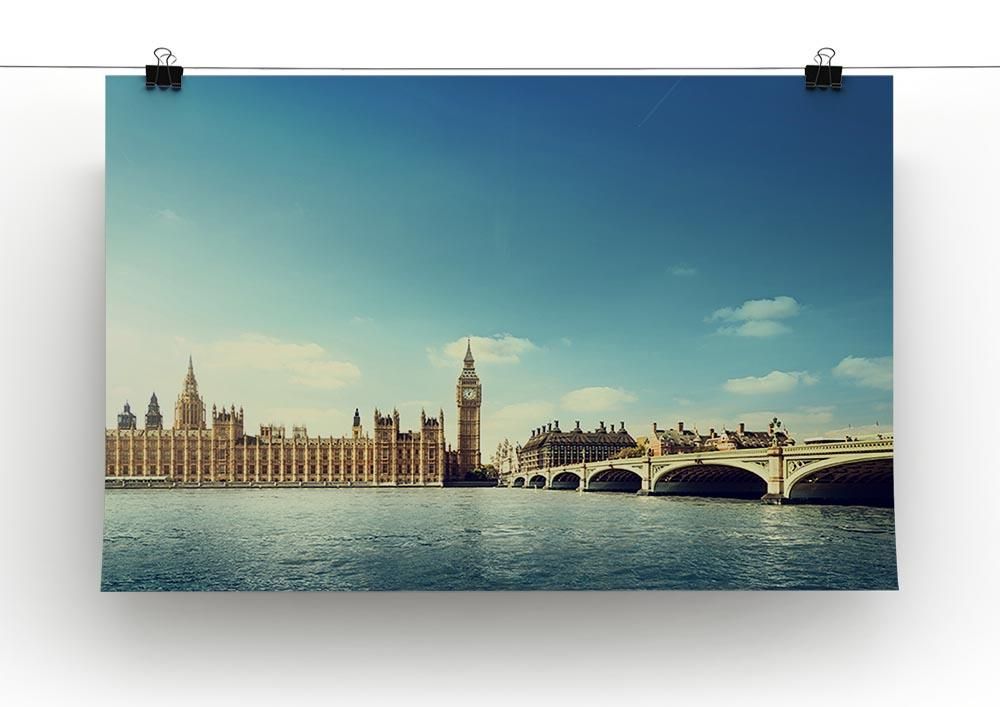 Big Ben on a Sunny Day Canvas Print or Poster