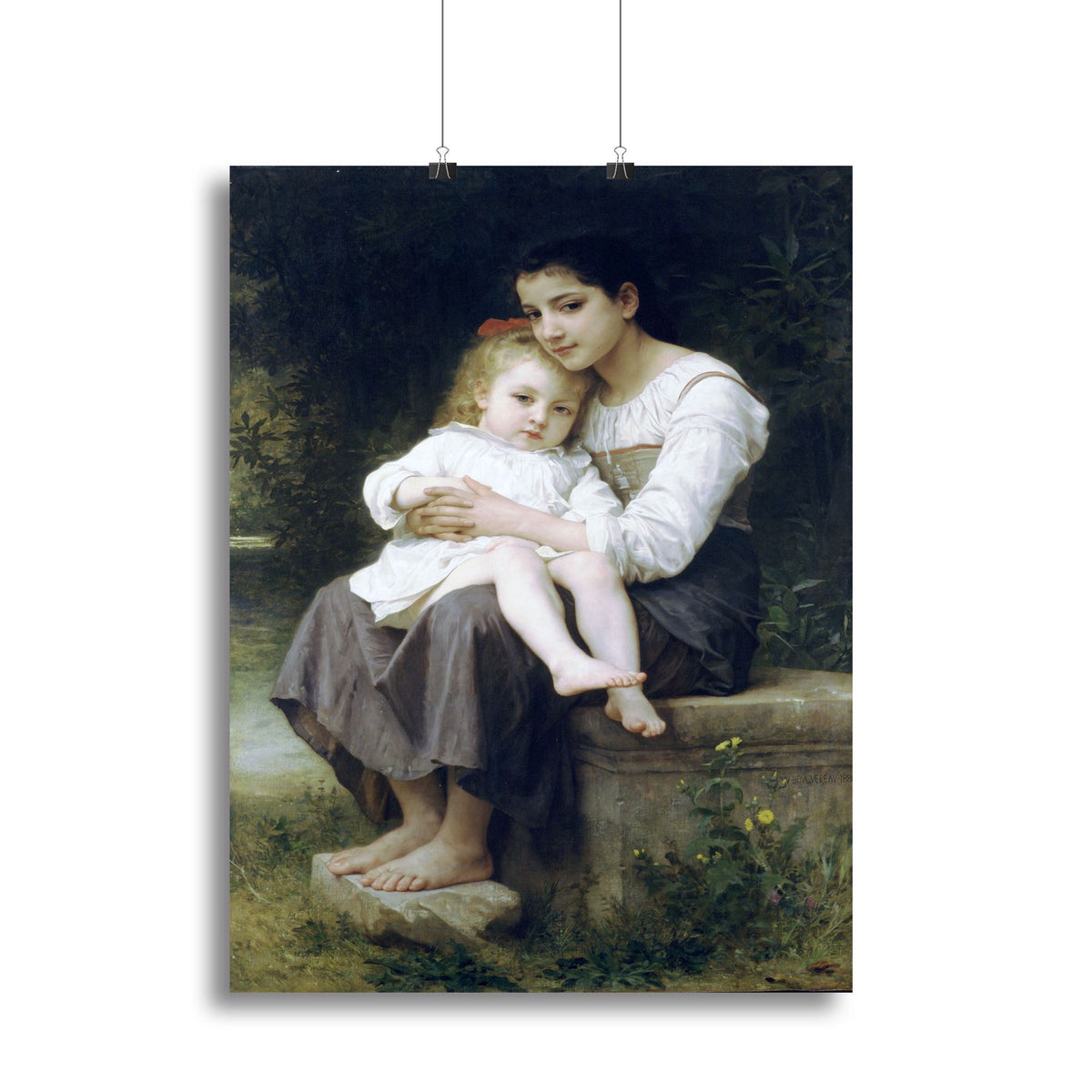 Big Sis by Bouguereau Canvas Print or Poster