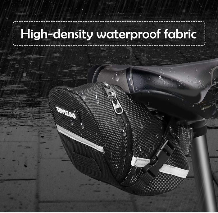 Gray Faux Leather Bicycle Seat Bag – One Size