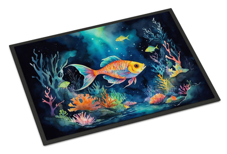 Bioluminescent Fish Artwork Doormat