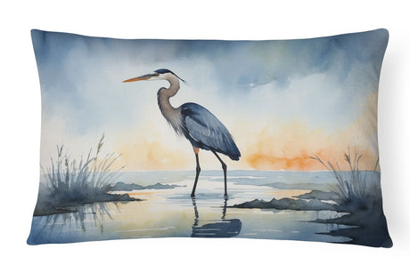 Blue Heron Barely Lit Sky Indoor-Outdoor Throw Pillow