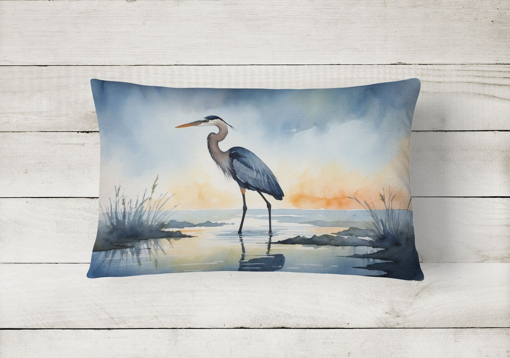 Blue Heron Barely Lit Sky Indoor-Outdoor Throw Pillow