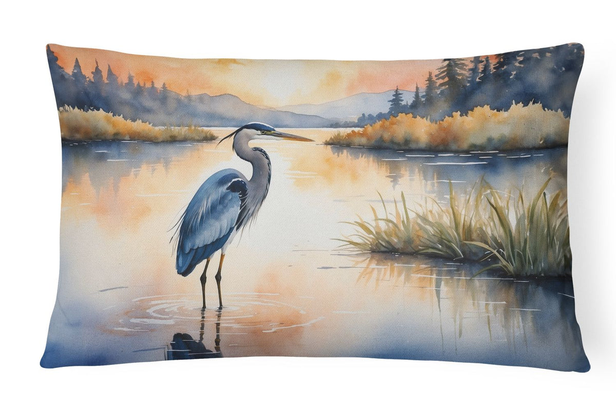 Blue Heron Golden Hour Decorative Throw Pillow