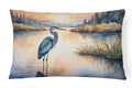Blue Heron Golden Hour Decorative Throw Pillow