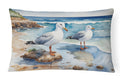 Gulls Scavenging Indoor and Outdoor Throw Pillow