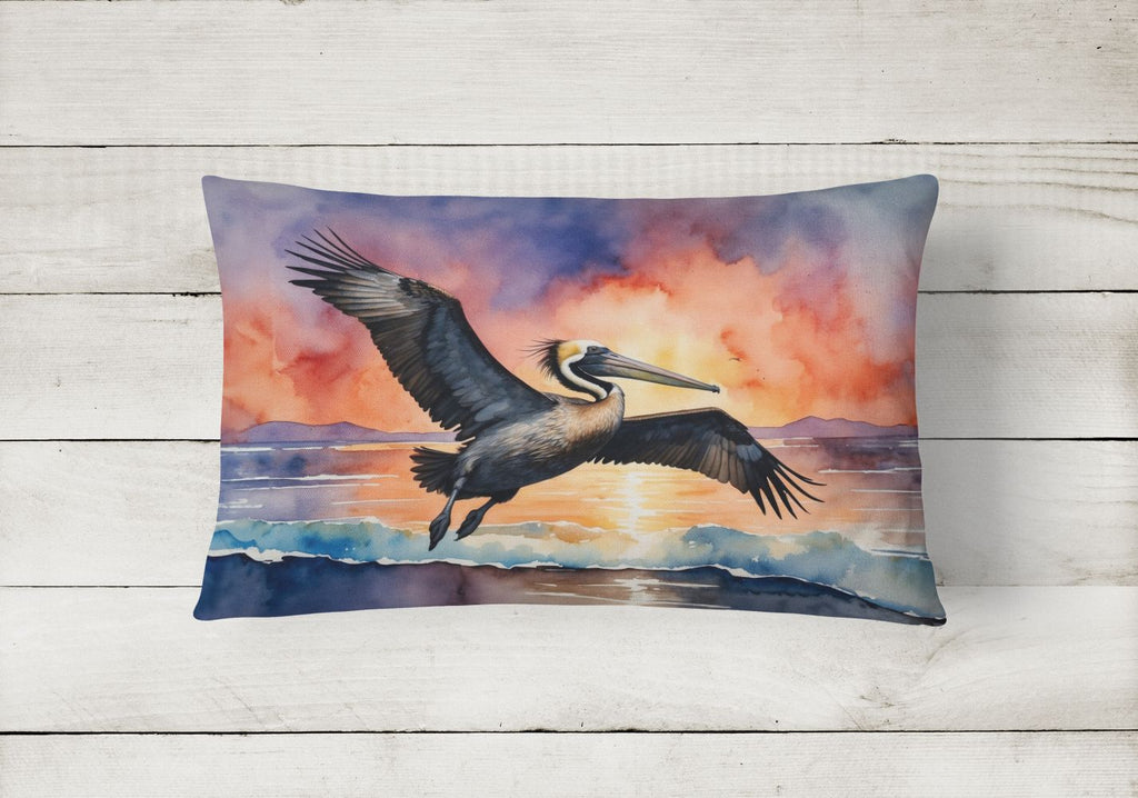 Pelican Fiery Sunset Decorative Throw Pillow