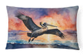 Pelican Fiery Sunset Decorative Throw Pillow