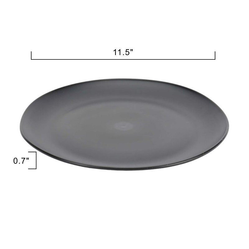 Modern Black Dinnerware Set for Everyday and Outdoor Meals