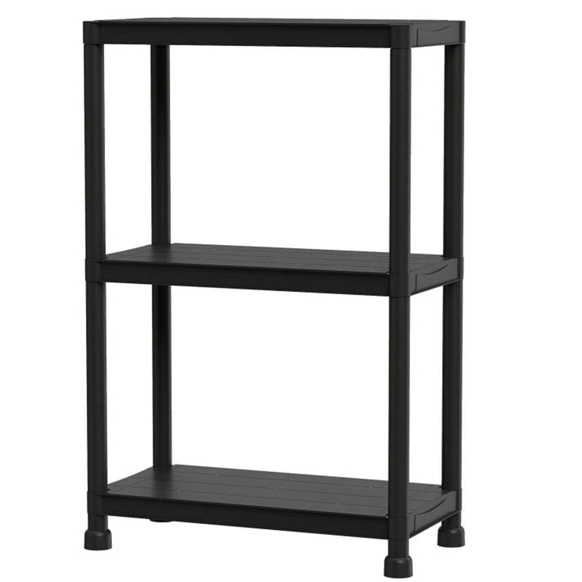 Black Three-Tier Modular Storage Shelf