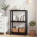 Black Three-Tier Modular Storage Shelf