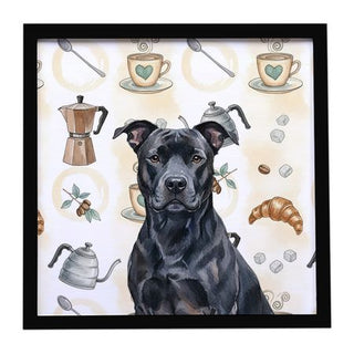 American Staffordshire Terrier Coffee Bar Wall Art
