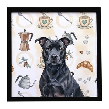 American Staffordshire Terrier Coffee Bar Wall Art