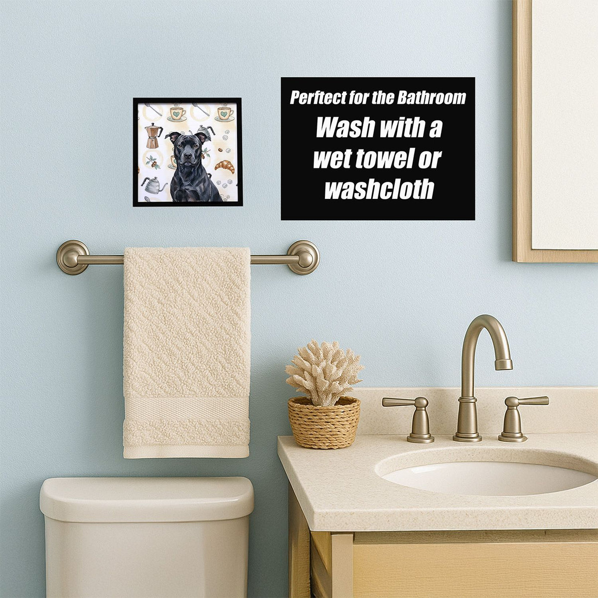 American Staffordshire Terrier Coffee Bar Wall Art