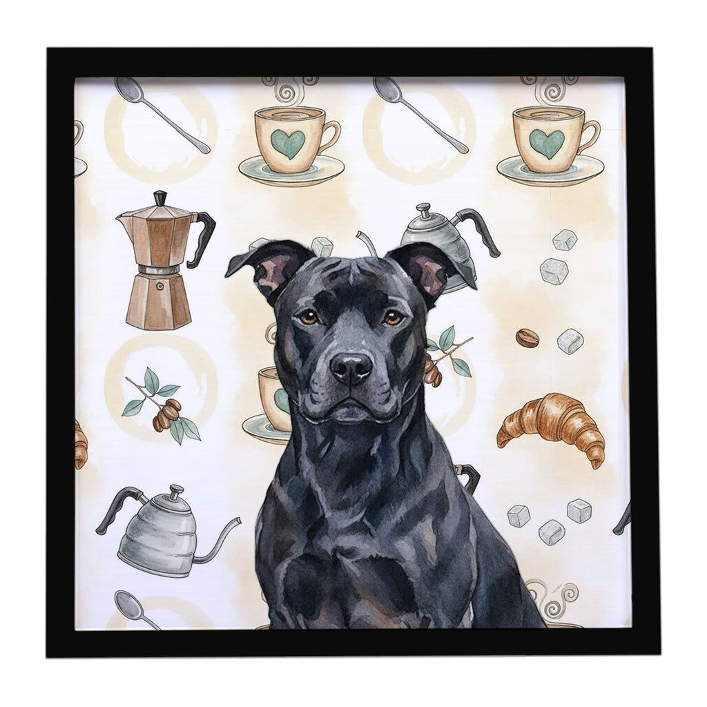 American Staffordshire Terrier Coffee Bar Wall Art