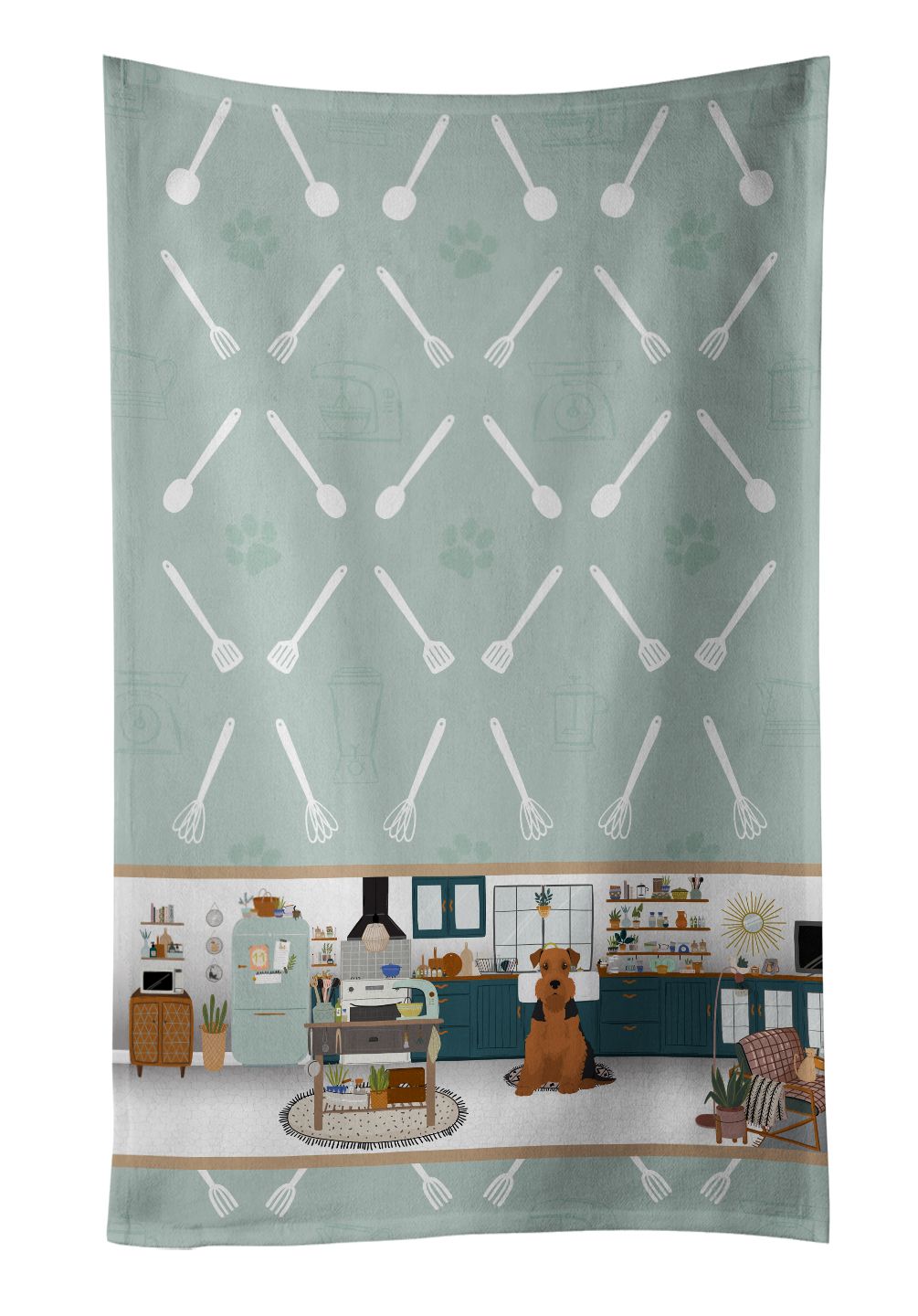 Airedale Terrier Master Dog Chef Kitchen Towel