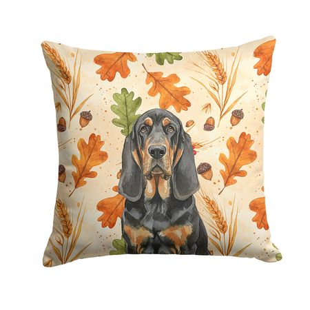 Black and Tan Bloodhound Fall Accent Pillow
