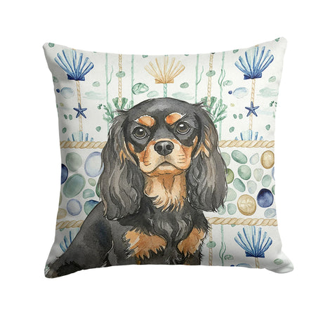 Coastal Cavalier Spaniel Decorative Throw Pillow
