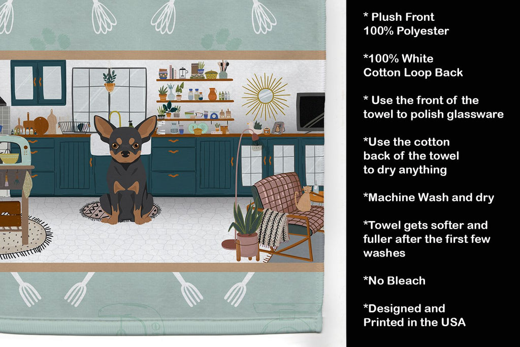 Black and Tan Chihuahua Master Dog Chef Kitchen Towel