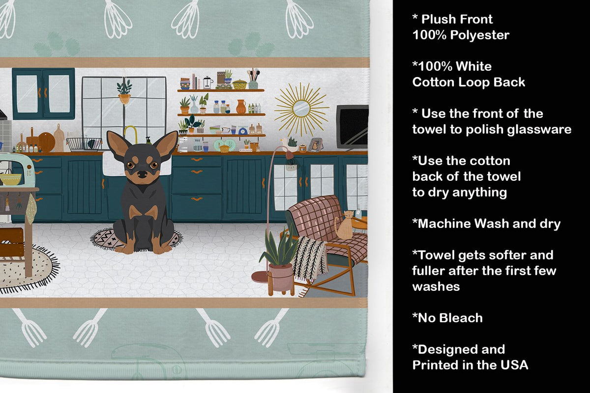 Black and Tan Chihuahua Master Dog Chef Kitchen Towel