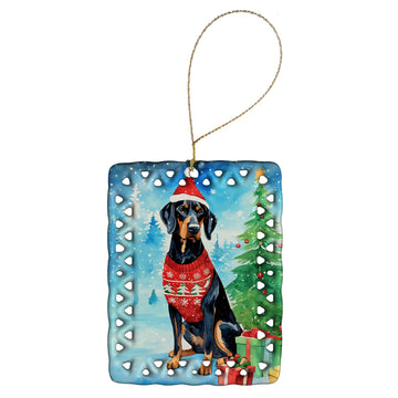 Black and Tan Coonhound Christmas Ornament