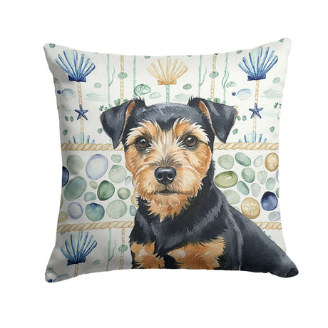 Black and Tan Norfolk Terrier Coastal Accent Pillow