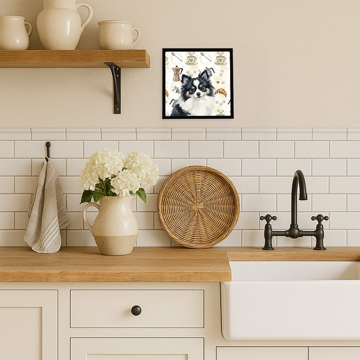 Pomeranian Coffee Bar Framed Wall Art