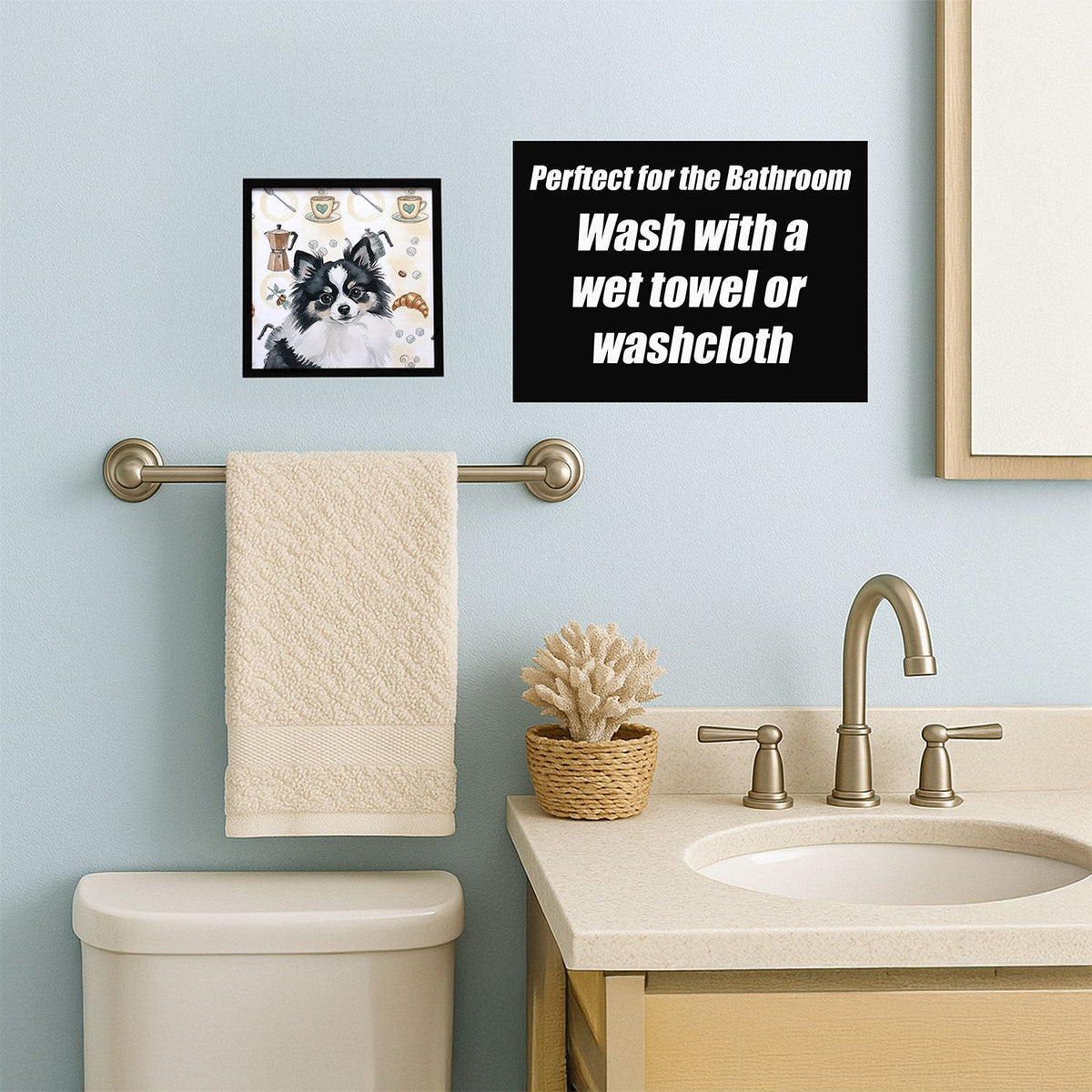 Pomeranian Coffee Bar Framed Wall Art