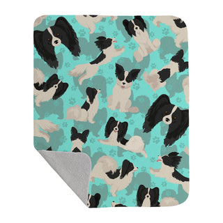 Black-and-White Papillon Artwork Quilted Throw