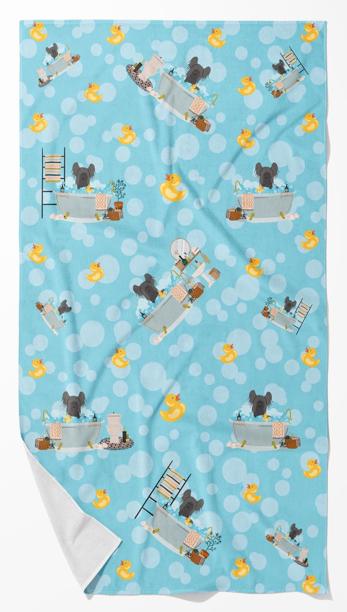 Chinese Crested in Bathtub Art Bath Towel