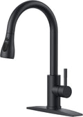 Matte Black High-Arc Faucet with Pull-Down Sprayer