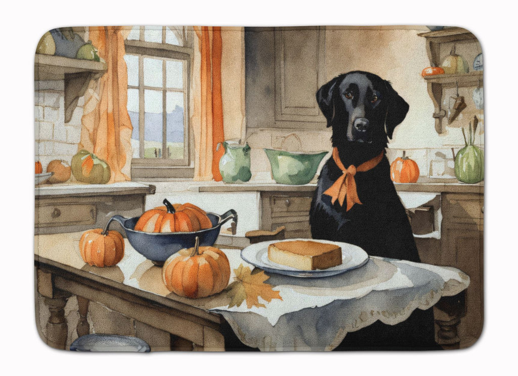 Black Lab Fall Pumpkins Memory Foam Mat