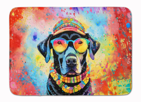 Black Labrador Hippie Dawg Cushioned Floor Mat