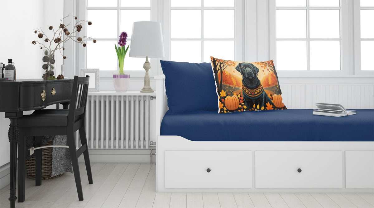Black Labrador Retriever Fall Standard Pillowcase Lightweight Super Soft Easy Care