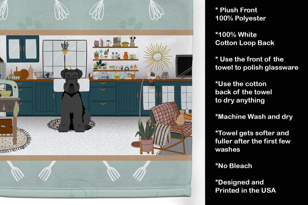 Black Schnauzer Master Dog Chef Kitchen Towel