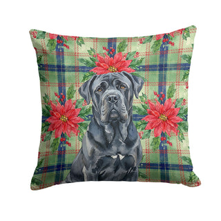 Neapolitan Mastiff Christmas Poinsettia Pillow