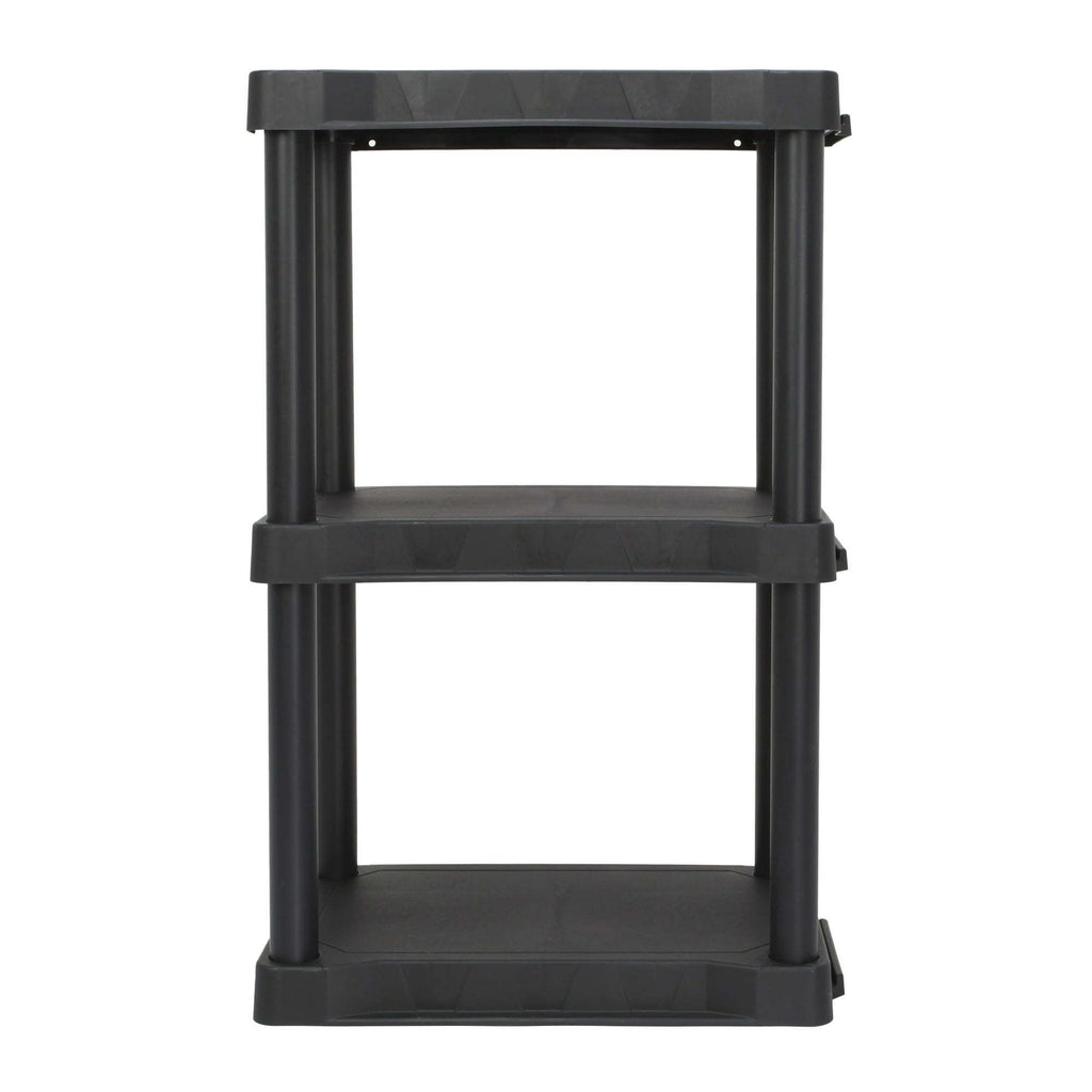 Black Three-Tier Utility Shelving Unit