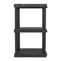 Black Three-Tier Utility Shelving Unit