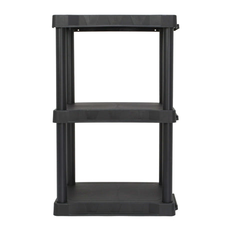 Black Three-Tier Utility Shelving Unit