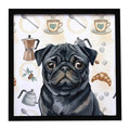Black Pug Coffee Bar Framed Wall Art