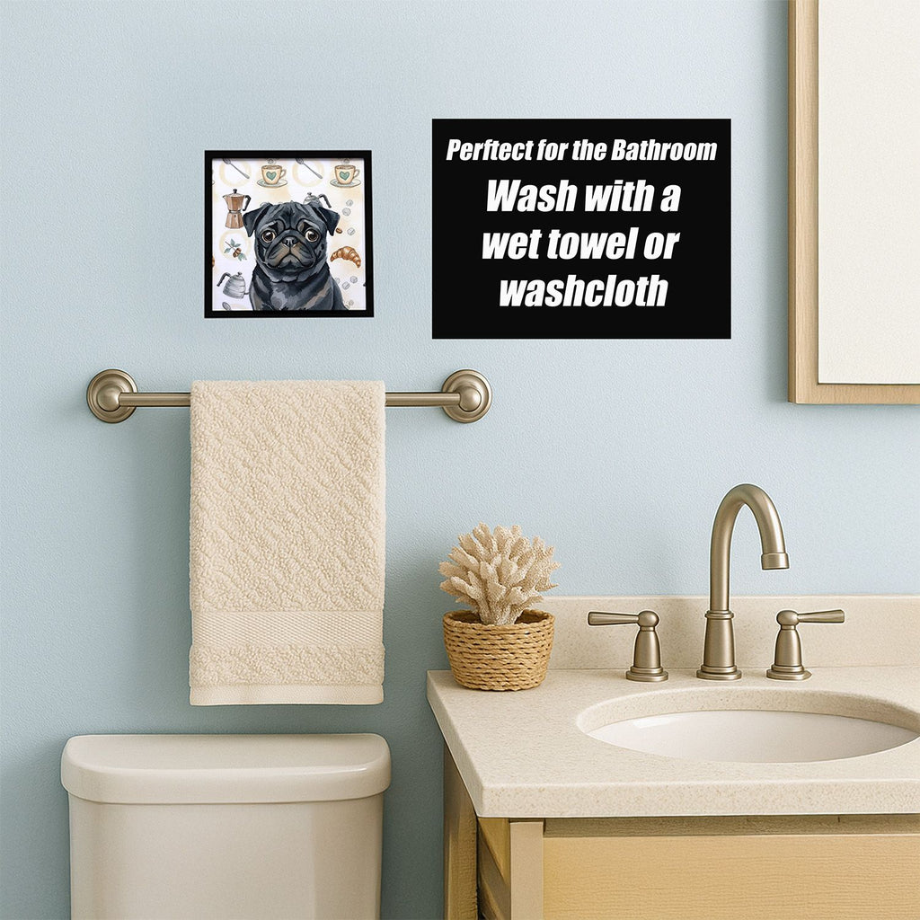 Black Pug Coffee Bar Framed Wall Art