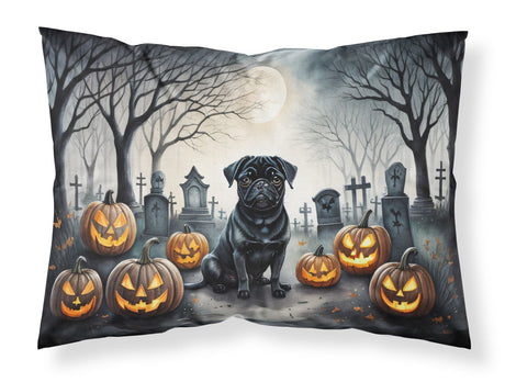 Black Pug Spooky Halloween Standard Pillowcase