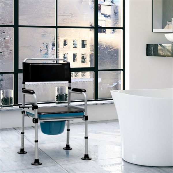 Adjustable Folding Bedside Commode and Shower Chair