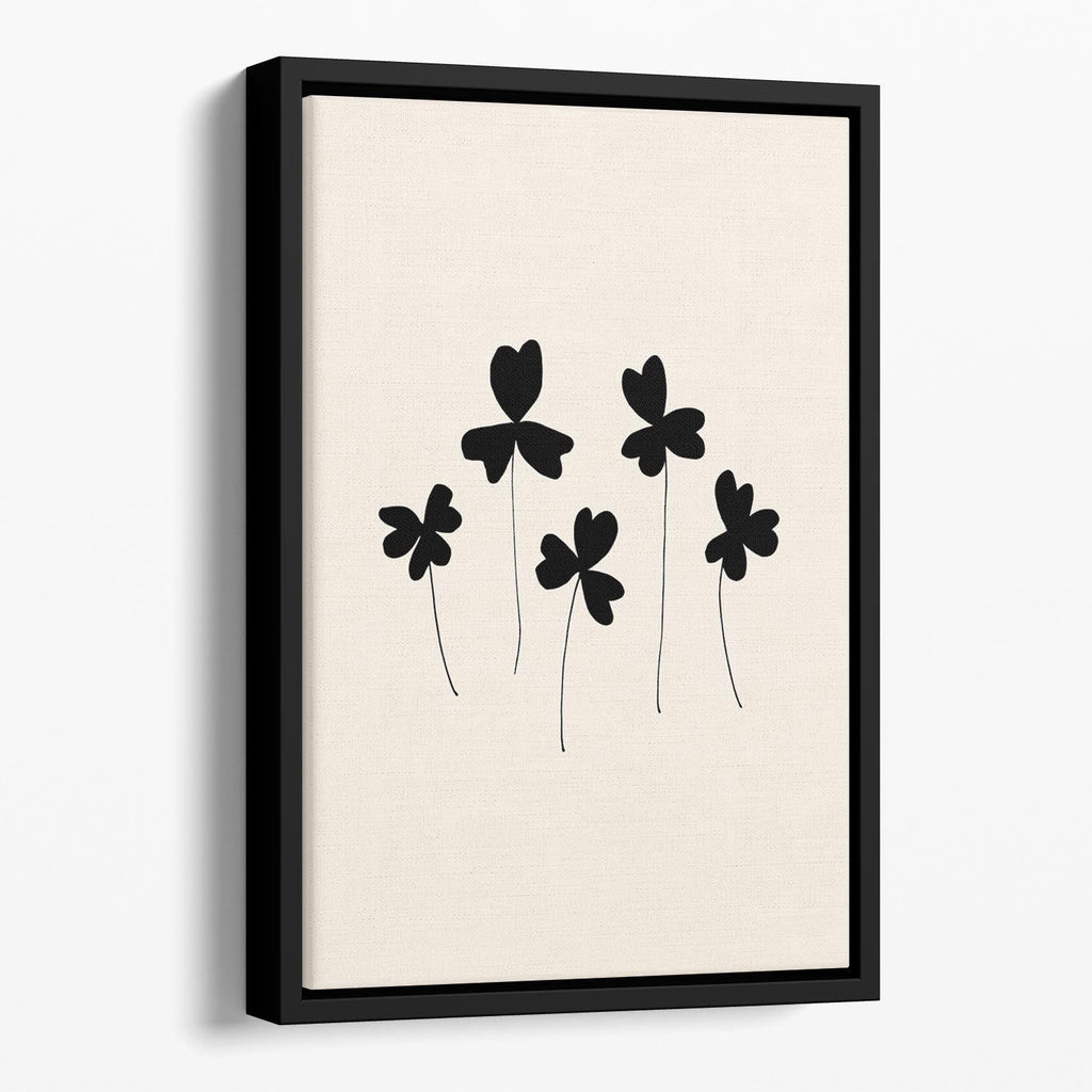 Black Sorrel Floating Framed Canvas Wall Art