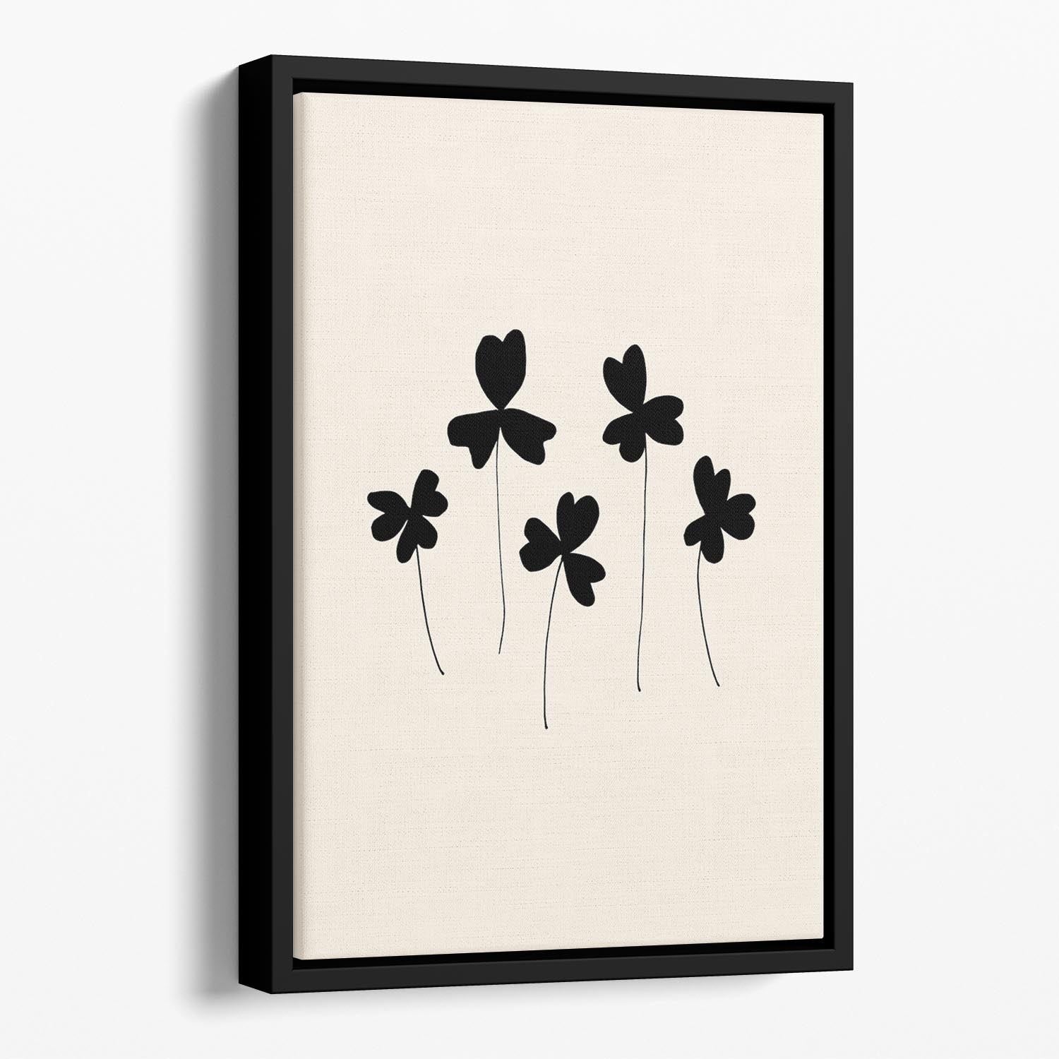 Black Sorrel Floating Framed Canvas Wall Art